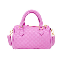Load image into Gallery viewer, Checkered Children's Duffel Handbag - Lavender