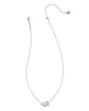 Load image into Gallery viewer, Kendra Scott Cheer Silver Short Pendant Necklace in White Mother-of-Pearl