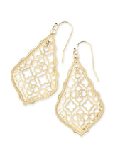 Load image into Gallery viewer, Kendra Scott Addie Gold Drop Earrings in Filigree