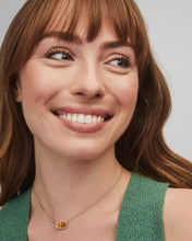 Load image into Gallery viewer, Kendra Scott Elisa Gold Pendant Necklace in Orange Citrine Quartz