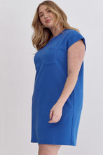 Load image into Gallery viewer, All Day T-Shirt Dress - Royal Blue *Curvy*