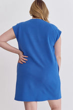 Load image into Gallery viewer, All Day T-Shirt Dress - Royal Blue *Curvy*