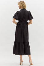 Load image into Gallery viewer, Bailey Button Up Midi Dress - Black