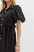 Load image into Gallery viewer, Bailey Button Up Midi Dress - Black
