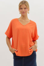 Load image into Gallery viewer, Blissful Basics V-Neck Top - Orange