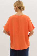 Load image into Gallery viewer, Blissful Basics V-Neck Top - Orange