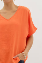 Load image into Gallery viewer, Blissful Basics V-Neck Top - Orange