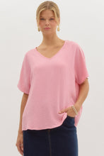 Load image into Gallery viewer, Blissful Basics V-Neck Top - Baby Pink *Regular & Curvy*