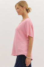 Load image into Gallery viewer, Blissful Basics V-Neck Top - Baby Pink *Regular & Curvy*