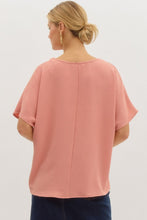 Load image into Gallery viewer, Blissful Basics V-Neck Top - Salmon