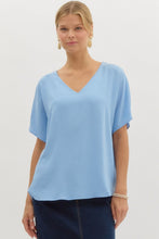 Load image into Gallery viewer, Blissful Basics V-Neck Top - Blue