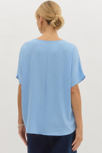 Load image into Gallery viewer, Blissful Basics V-Neck Top - Blue
