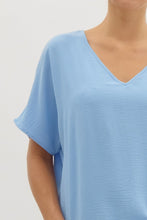 Load image into Gallery viewer, Blissful Basics V-Neck Top - Blue