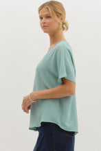 Load image into Gallery viewer, Blissful Basics V-Neck Top - Aloe *Regular & Curvy*