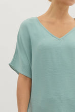 Load image into Gallery viewer, Blissful Basics V-Neck Top - Aloe *Regular & Curvy*
