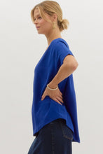 Load image into Gallery viewer, Blissful Basics V-Neck Top - Royal Blue *Regular & Curvy*