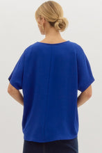 Load image into Gallery viewer, Blissful Basics V-Neck Top - Royal Blue *Regular & Curvy*