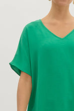 Load image into Gallery viewer, Blissful Basics V-Neck Top - Kelly Green *Regular & Curvy*