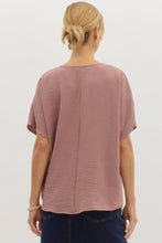 Load image into Gallery viewer, Blissful Basics V-Neck Top - Mocha *Regular & Curvy*