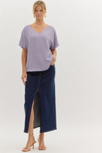 Load image into Gallery viewer, Blissful Basics V-Neck Top - Lavender *Regular & Curvy*
