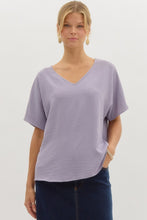 Load image into Gallery viewer, Blissful Basics V-Neck Top - Lavender *Regular & Curvy*