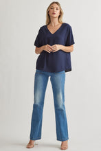 Load image into Gallery viewer, Blissful Basics V-Neck Top - Navy *Regular & Curvy*