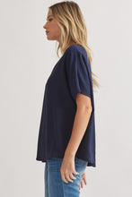Load image into Gallery viewer, Blissful Basics V-Neck Top - Navy *Regular & Curvy*