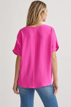 Load image into Gallery viewer, Blissful Basics V-Neck Top - Hot Pink *Regular & Curvy*