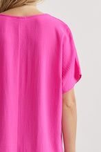 Load image into Gallery viewer, Blissful Basics V-Neck Top - Hot Pink *Regular & Curvy*