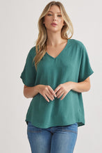 Load image into Gallery viewer, Blissful Basics V-Neck Top - Forest