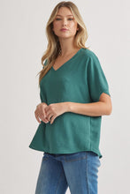 Load image into Gallery viewer, Blissful Basics V-Neck Top - Forest