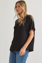 Load image into Gallery viewer, Blissful Basics V-Neck Top - Black *Regular & Curvy*