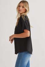 Load image into Gallery viewer, Blissful Basics V-Neck Top - Black *Regular & Curvy*