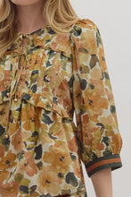 Load image into Gallery viewer, Abigail Floral Top - Caramel