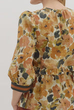 Load image into Gallery viewer, Abigail Floral Top - Caramel