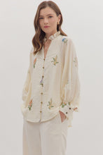 Load image into Gallery viewer, April Floral Embroidered Button Down - Ecru