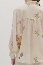 Load image into Gallery viewer, April Floral Embroidered Button Down - Ecru