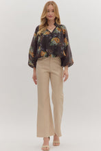 Load image into Gallery viewer, Alora Floral Top - Chocolate