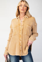 Load image into Gallery viewer, Autumn Weather Waffle Knit Shacket - Camel