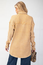Load image into Gallery viewer, Autumn Weather Waffle Knit Shacket - Camel