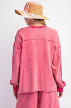 Load image into Gallery viewer, Ari Crochet Trim Pullover - Crimson