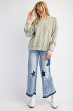 Load image into Gallery viewer, Ava Lace Trim Pullover - Dusty Sage