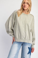 Load image into Gallery viewer, Ava Lace Trim Pullover - Dusty Sage