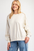 Load image into Gallery viewer, Ava Lace Trim Pullover - Ecru