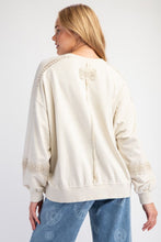 Load image into Gallery viewer, Ava Lace Trim Pullover - Ecru