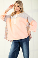 Load image into Gallery viewer, Andy Mix Print Pullover - Coral