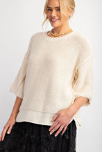 Load image into Gallery viewer, Brielle Knitted Boxy Sweater - Cream
