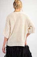Load image into Gallery viewer, Brielle Knitted Boxy Sweater - Cream