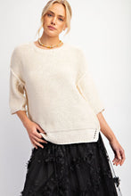 Load image into Gallery viewer, Brielle Knitted Boxy Sweater - Cream