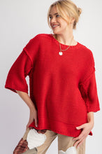 Load image into Gallery viewer, Brielle Knitted Boxy Sweater - Scarlet